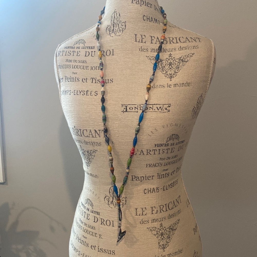 3/$15.  22 inch beaded necklace badge holder